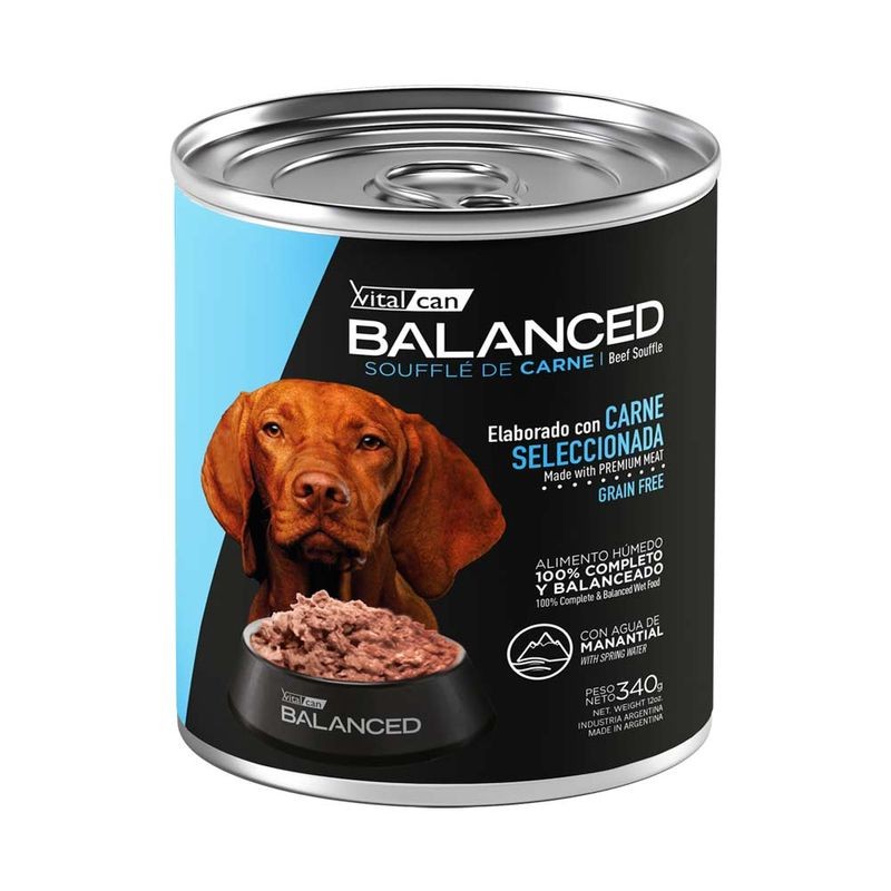 [VIT219] Balanced Souffle Carne Perro Adulto 340Gr